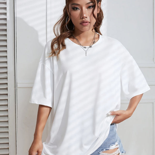 Oversized t-shirt - avslappnad passform för kvinnor