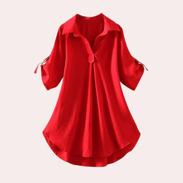 Feminin blus - elegant v-ringad topp för damer