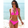 2-delad bikiniuppsättning för kvinnor - trendig halterneck simdräkt för stranddagar