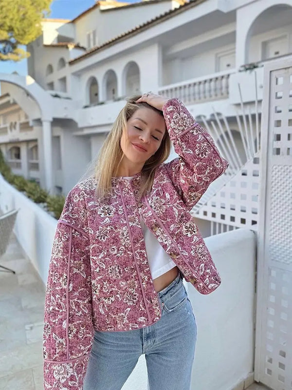 Blommig quiltad jacka - oversized damjacka för mysiga och stilsäkra looks