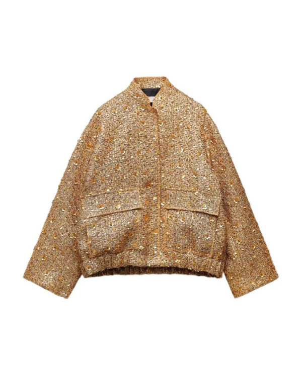 Kvinnors bomberjacka i gul - lätt och trendig för casual och semi-formella tillfällen