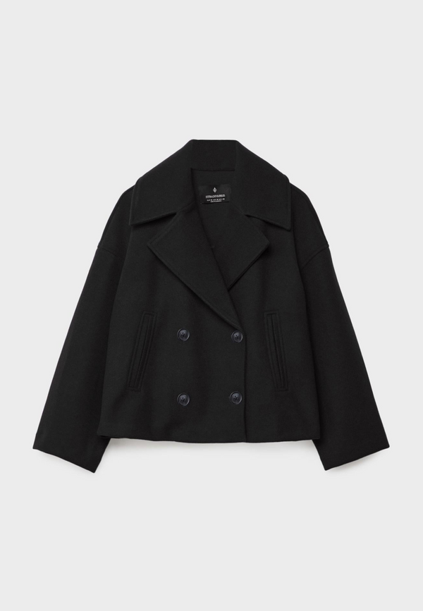 Dam dubbelknäppt jacka – elegant ytterplagg för avslappnat och kontorsliv – en sofistikerad lager-på-lager-bitar i hållbart material