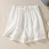 Tjejers linneblandade shorts - avslappnade och trendiga sommarnederdelar