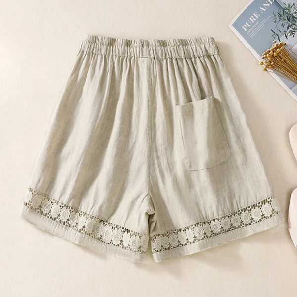 Tjejers linneblandade shorts - avslappnade och trendiga sommarnederdelar