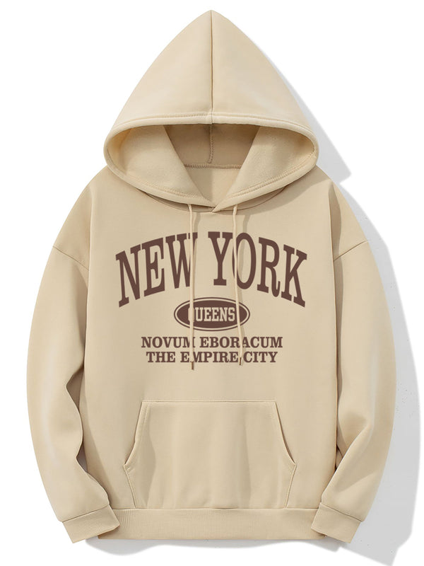 Hoodie med new york-motiv - mysig damtröja