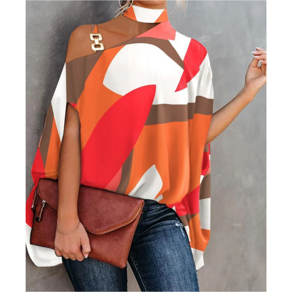 Kvinnors trendiga off-shoulder-top - lätt blus för vardagliga utflykter