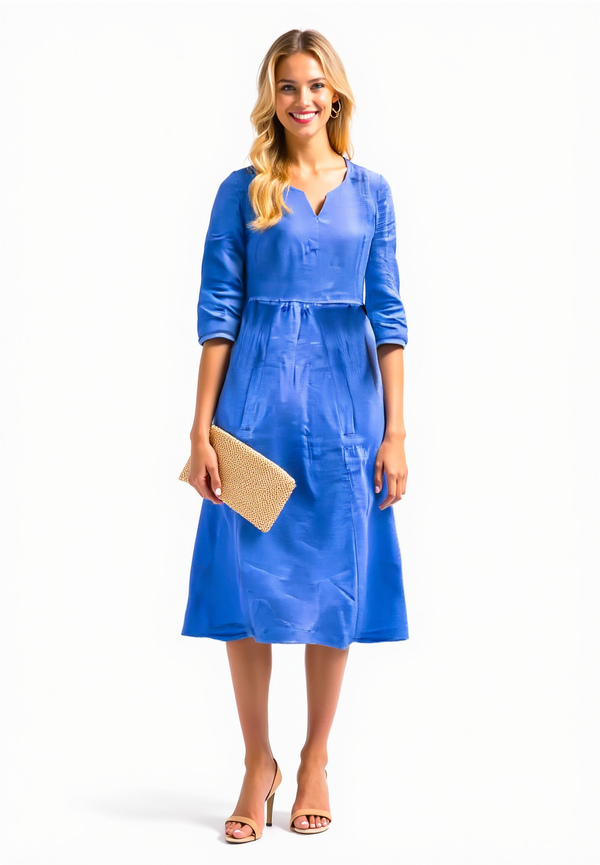 Avslappnad linnekjol - elegant midiklänning för kvinnor