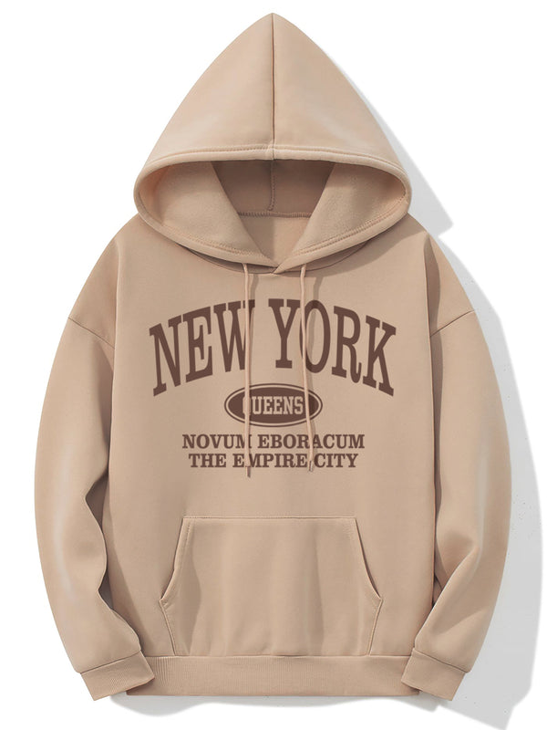 Hoodie med new york-motiv - mysig damtröja