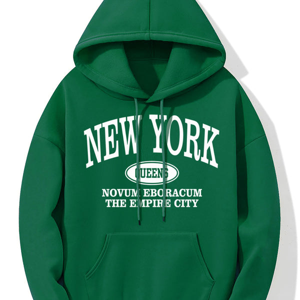 Hoodie med new york-motiv - mysig damtröja