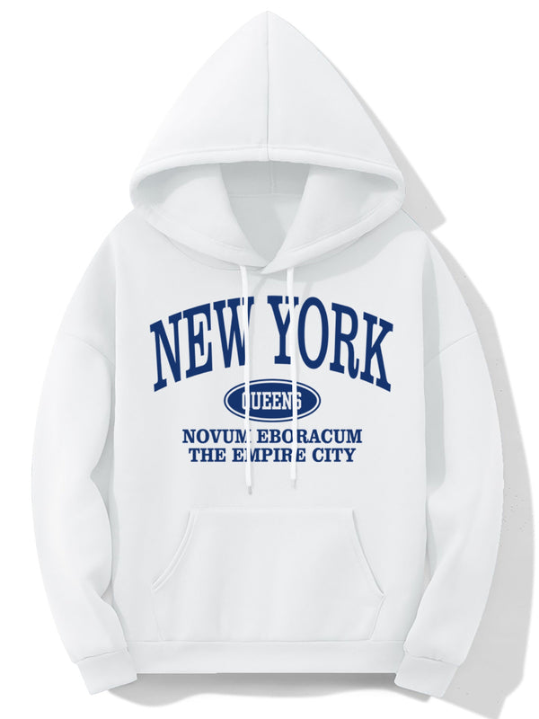 Hoodie med new york-motiv - mysig damtröja