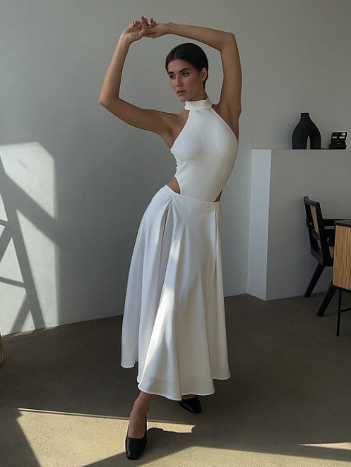 Flödande satin kjol - elegant kvällsklädsel för damer