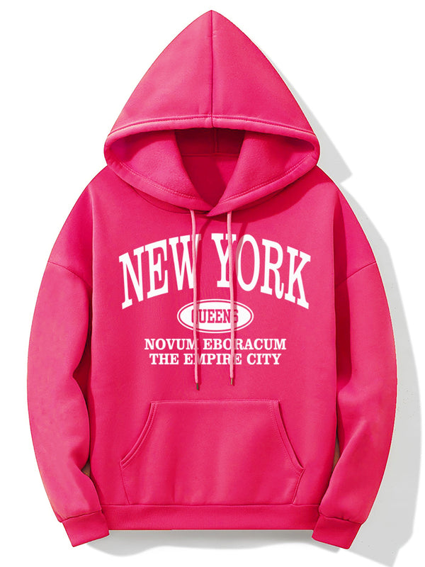 Hoodie med new york-motiv - mysig damtröja