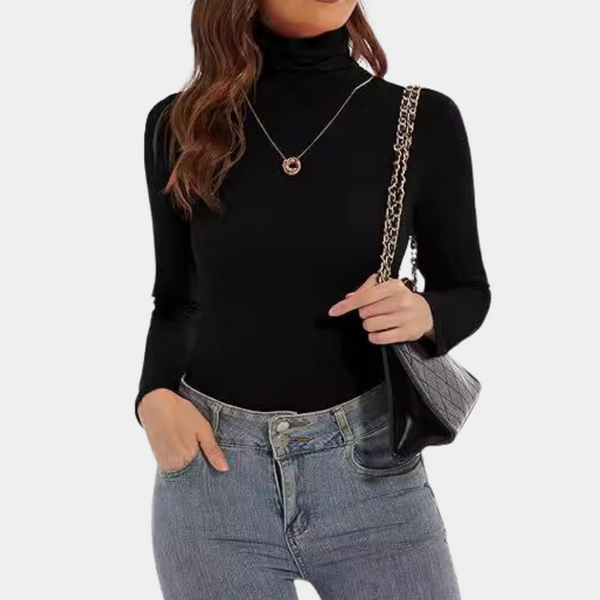 Turtleneck bodysuit - stilig långärmad topp för damer