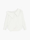 Asymmetrisk off-shoulder blus - elegant vit kvinnotopp