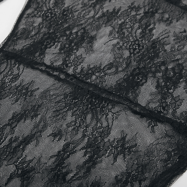 Damens genomskinliga spetsblus med elegant lagerdesign i svart - mångsidiga toppar för kvällsbruk och vardagsstil