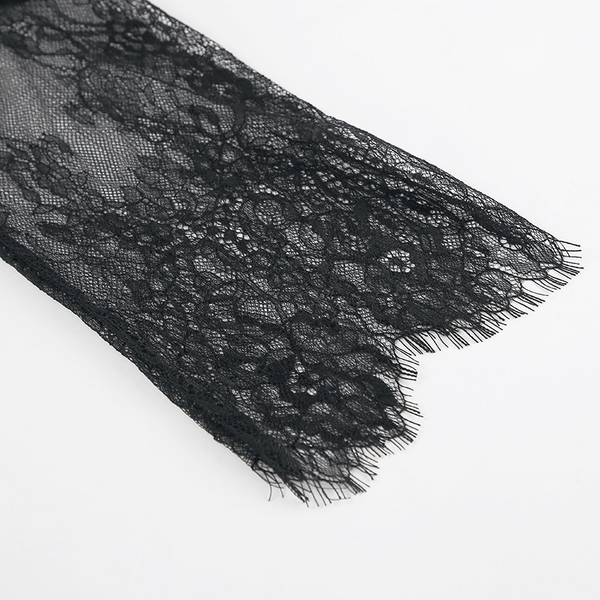 Damens genomskinliga spetsblus med elegant lagerdesign i svart - mångsidiga toppar för kvällsbruk och vardagsstil