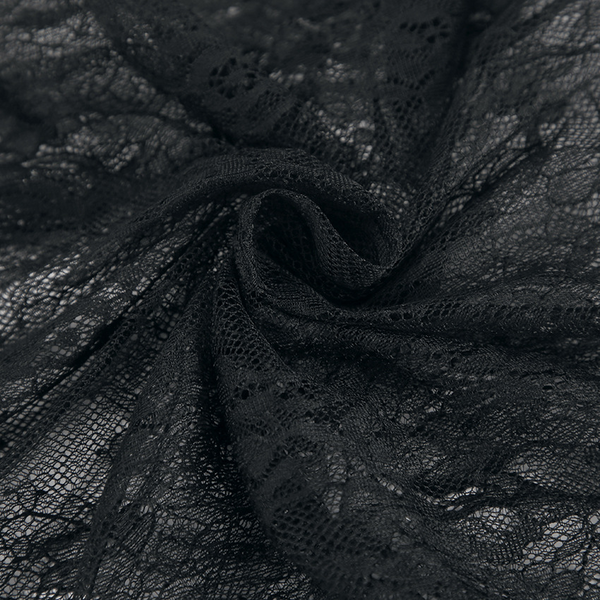 Damens genomskinliga spetsblus med elegant lagerdesign i svart - mångsidiga toppar för kvällsbruk och vardagsstil