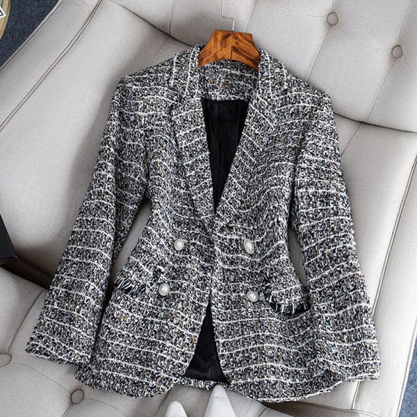 Dam tweed blazer - elegant kontorsklädsel med mångsidig stil