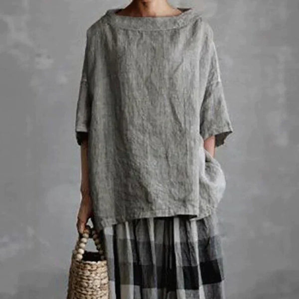 Kvinnors avslappnade linblus – ett mysigt vardagsplagg för damer