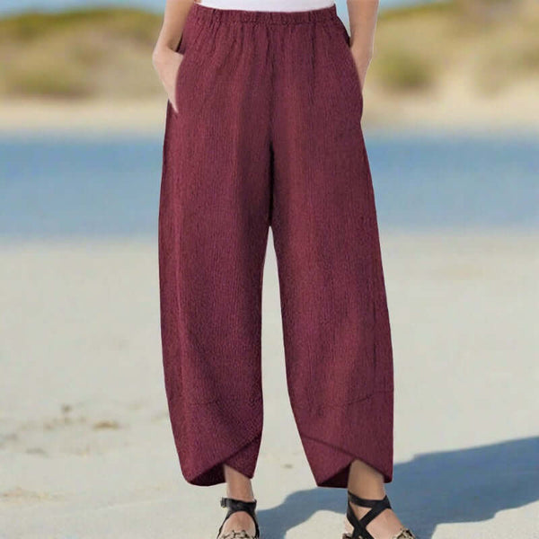 Andningsbara linbyxor - mångsidiga byxor för kvinnor