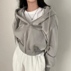 Oversized zip-up hoodie - mysig dam casual wear