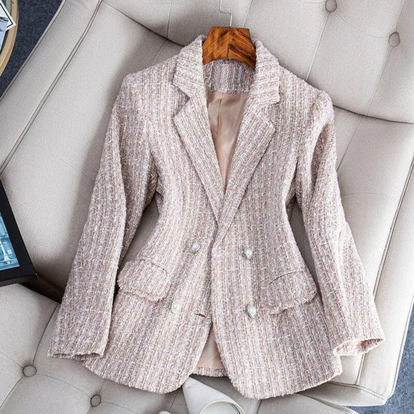 Dam tweed blazer - elegant kontorsklädsel med mångsidig stil