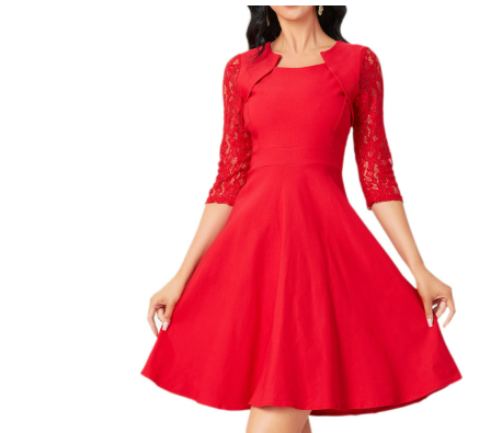 Klänning med spetsärmar – tidlös elegans för speciella tillfällen