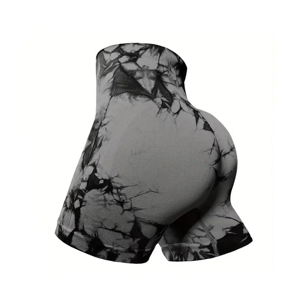 3-delat set med högmidjade träningsshorts - trendig damträningskläder