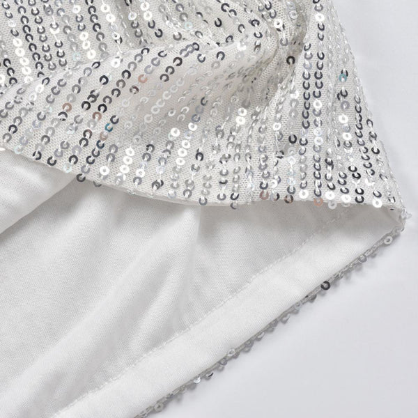 Silverfärgade paljettshorts - stiliga glittrande nederdelar för damer