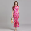 Kvinnors floralbroderad maxiklänning - elegant kvällsklänning för speciella tillfällen