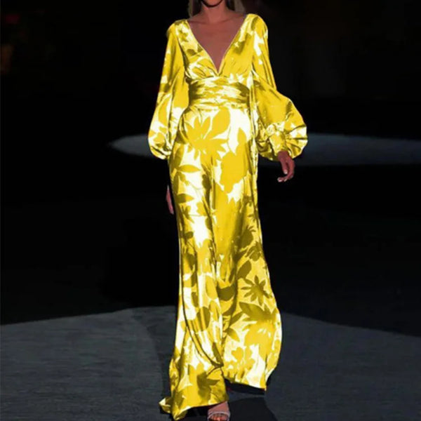 Maxiklänning - utsökt blommig aftonklänning för damer