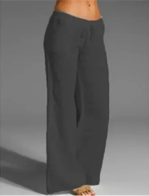 Kvinnors lätta loungebyxor - avslappnad passform med dragsko och praktiska fickor för vardagsbruk