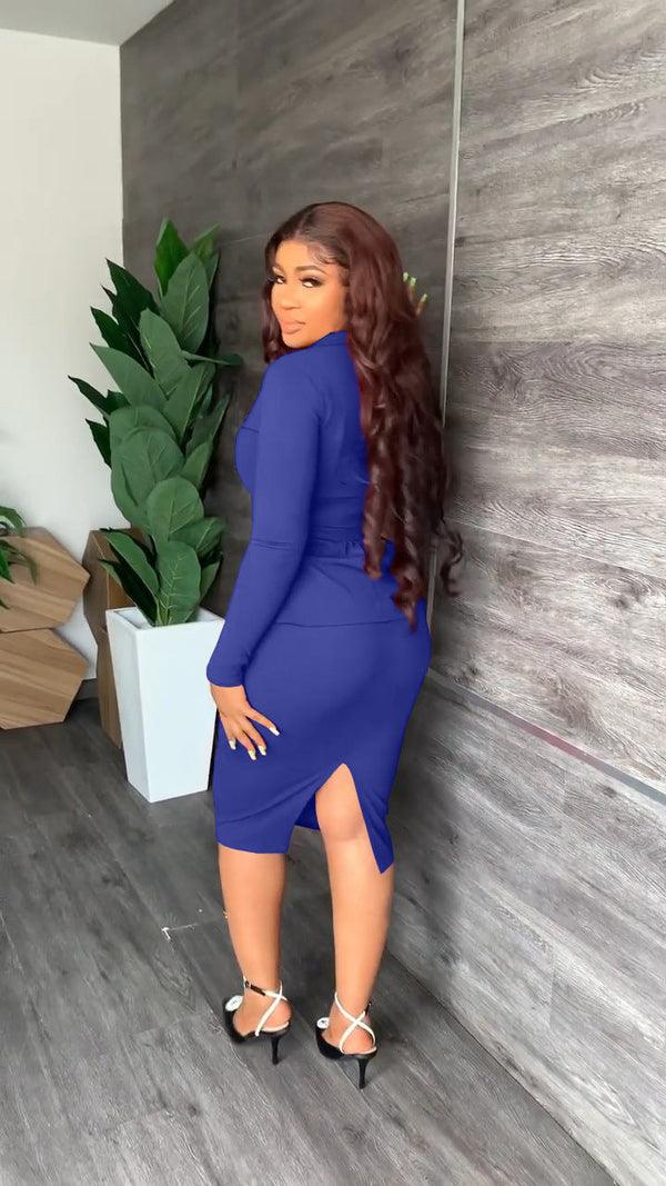 2-dela elegant kostym för damer - matchande kavaj och pennkjol