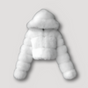 Cropped hoodie van imitatiebont - luxe dames jas met ritssluiting - Bakkermode.nl