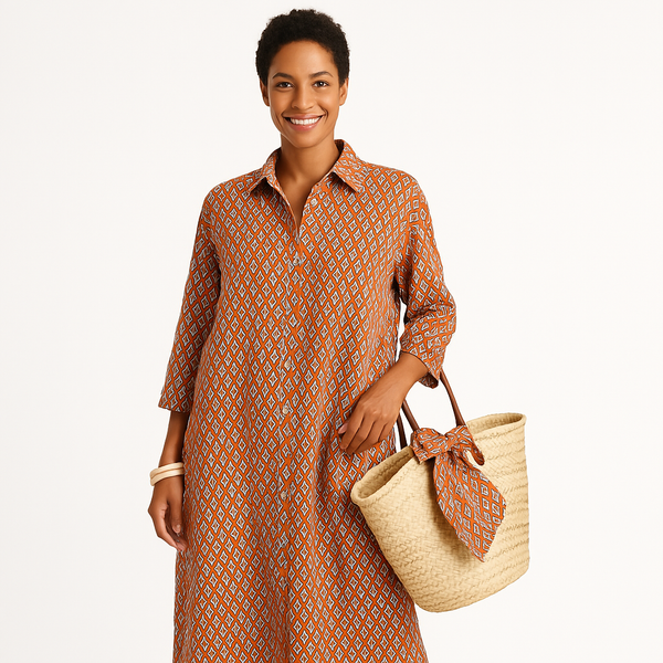 Kvinnors avslappnade skjortklänning - elegant knapp-up klänning med stiliga accessoarer för sommaroutfits