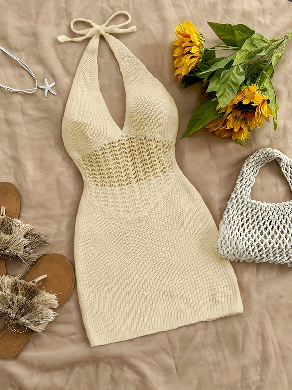 Kvinnors virkade strandklänning - lätt och elegant sommarplagg för avkopplande dagar