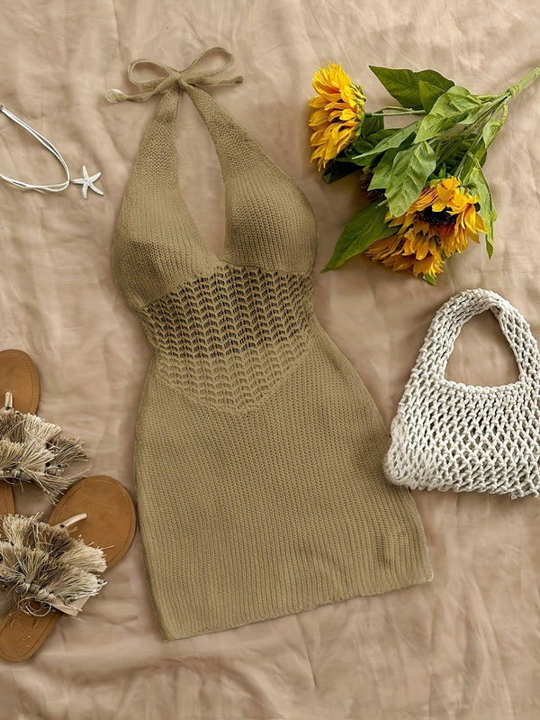 Kvinnors virkade strandklänning - lätt och elegant sommarplagg för avkopplande dagar