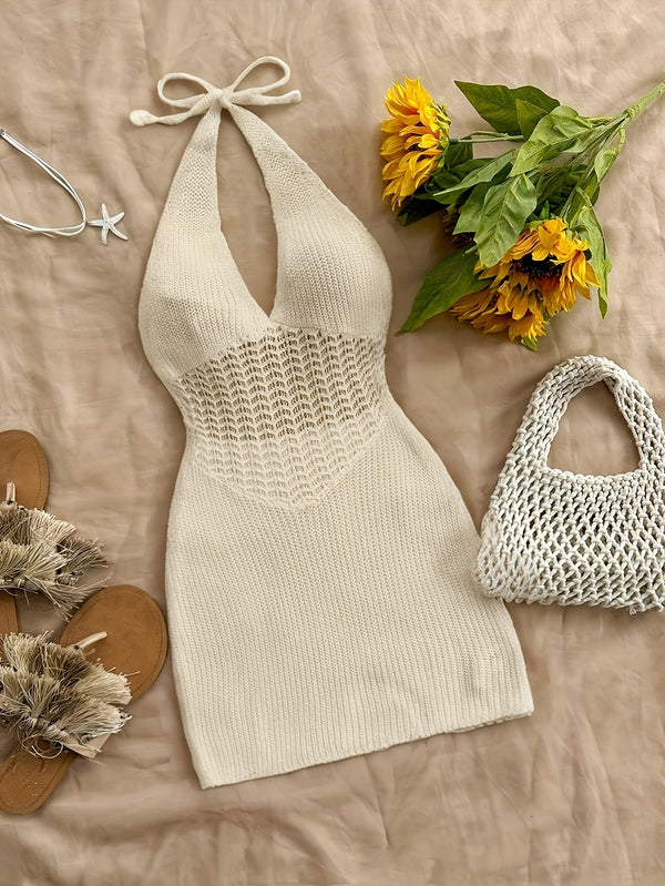 Kvinnors virkade strandklänning - lätt och elegant sommarplagg för avkopplande dagar