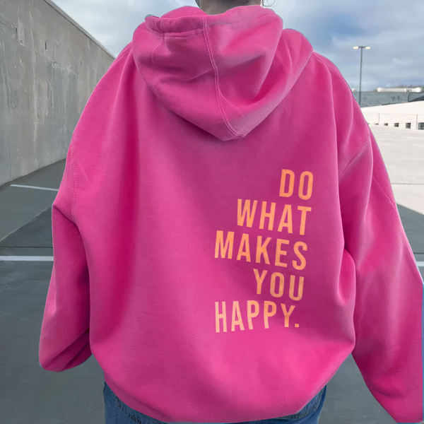 Dam hoodie i mjuk bomull – avslappnad och inspirerande design för vardagsbruk