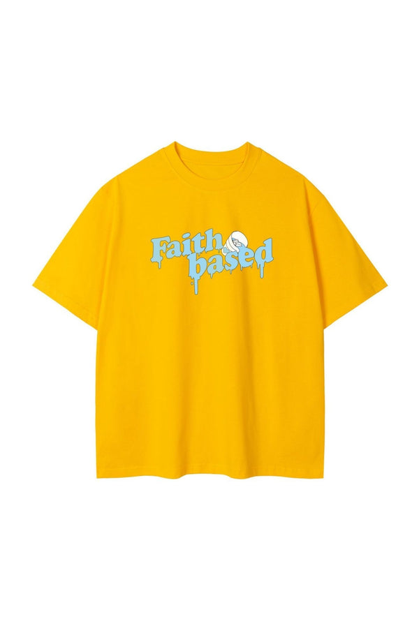 Dam oversize t-shirt - avslappnad passform med troende motiv för vardagligt bruk