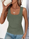 Kvinnors ribbad ärmlös topp - mångsidig sommarklädsel för avslappnade outfits