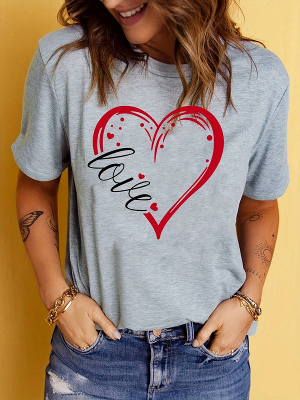 Dam t-shirt i mjukt och skönt material – klassisk rundhalsad tee för mångsidig stil