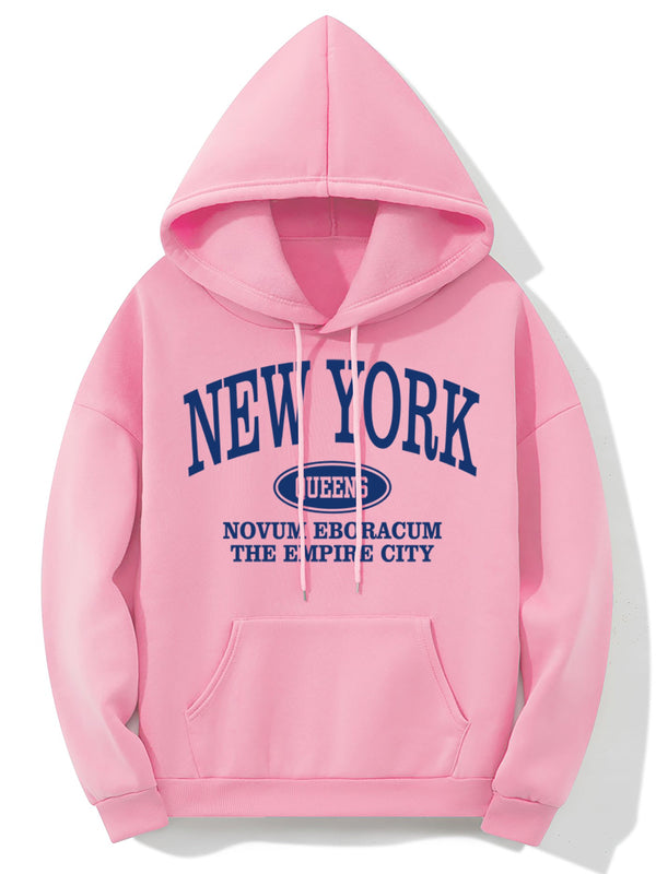 Hoodie med new york-motiv - mysig damtröja