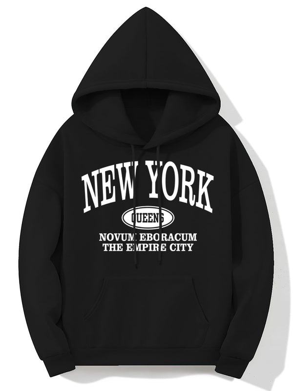 Hoodie med new york-motiv - mysig damtröja
