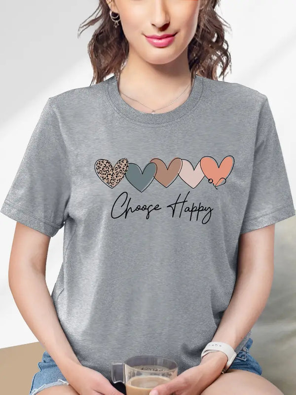 Kvinnors avslappnade t-shirt med knytning – mjukt bomullstop för vardagligt bruk