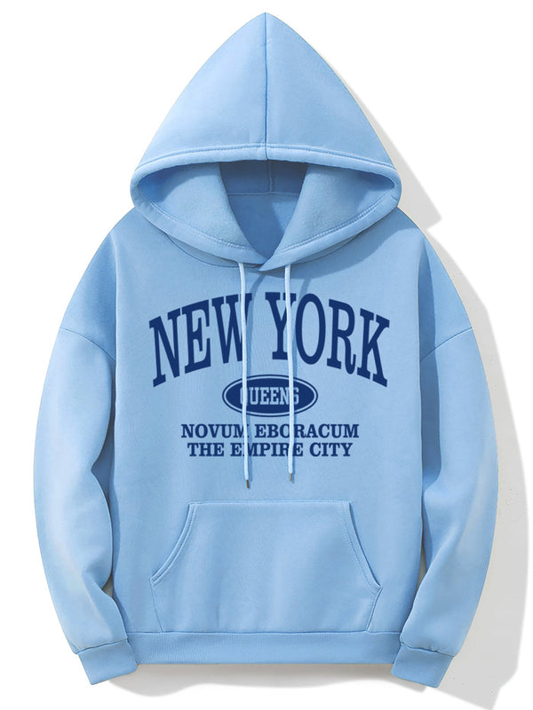 Hoodie med new york-motiv - mysig damtröja