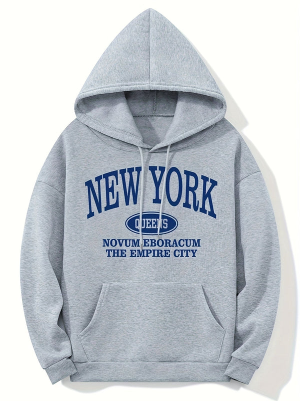 Hoodie med new york-motiv - mysig damtröja