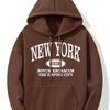Hoodie med new york-motiv - mysig damtröja