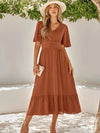 Bohemian Maxi Dress for Women: Loose, Short Sleeve, Flowy, Summer Comfort