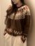 Gebreide cardigan met scandinavisch patroon - warme damesvest met knopen - Bakkermode.nl